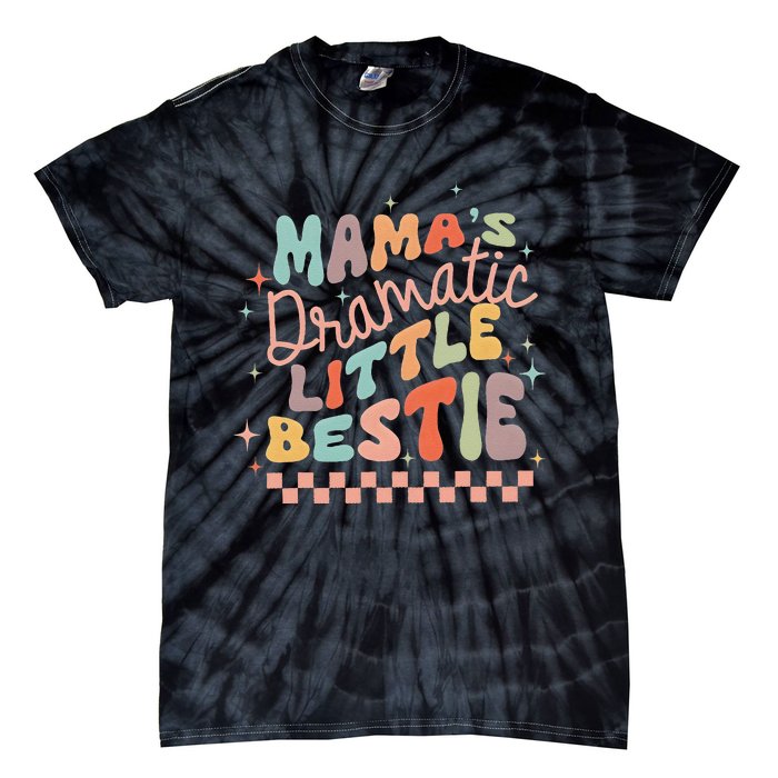 MamaS Dramatic Little Bestie Retro Groovy MamaS Girl Cute Tie-Dye T-Shirt