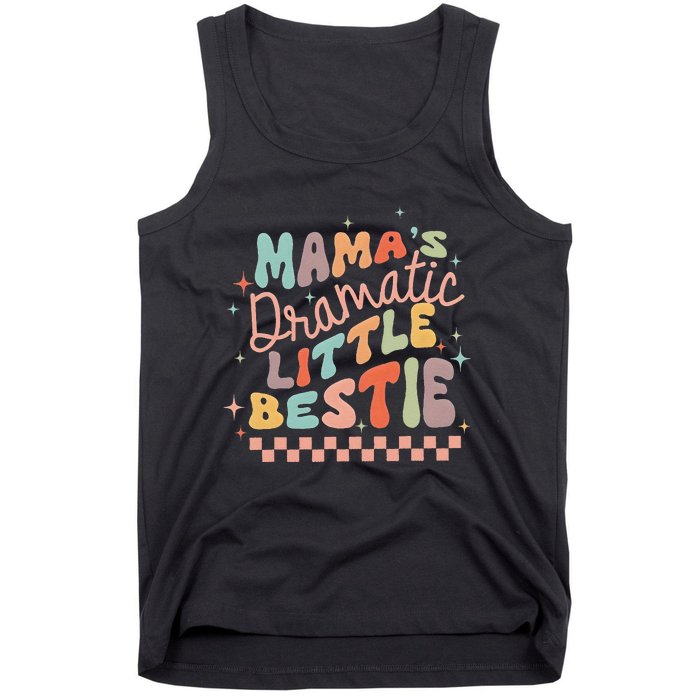 MamaS Dramatic Little Bestie Retro Groovy MamaS Girl Cute Tank Top