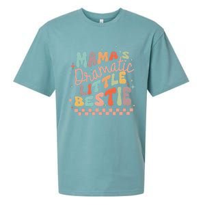 MamaS Dramatic Little Bestie Retro Groovy MamaS Girl Cute Sueded Cloud Jersey T-Shirt