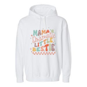 MamaS Dramatic Little Bestie Retro Groovy MamaS Girl Cute Garment-Dyed Fleece Hoodie