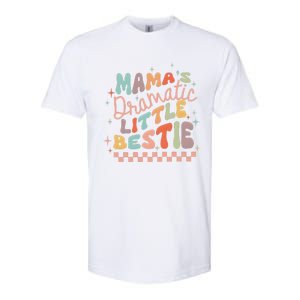 MamaS Dramatic Little Bestie Retro Groovy MamaS Girl Cute Softstyle CVC T-Shirt