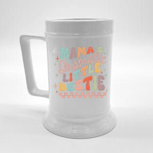 MamaS Dramatic Little Bestie Retro Groovy MamaS Girl Cute Beer Stein