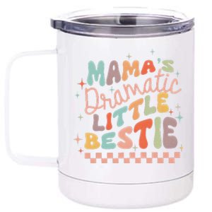 MamaS Dramatic Little Bestie Retro Groovy MamaS Girl Cute 12 oz Stainless Steel Tumbler Cup