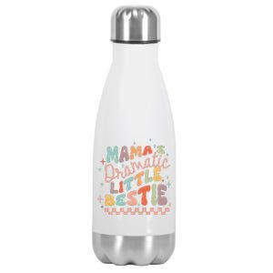 MamaS Dramatic Little Bestie Retro Groovy MamaS Girl Cute Stainless Steel Insulated Water Bottle