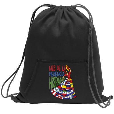 Mes De La Herencia Hispana Hispanic Heritage Month Sweatshirt Cinch Pack Bag