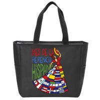 Mes De La Herencia Hispana Hispanic Heritage Month Zip Tote Bag