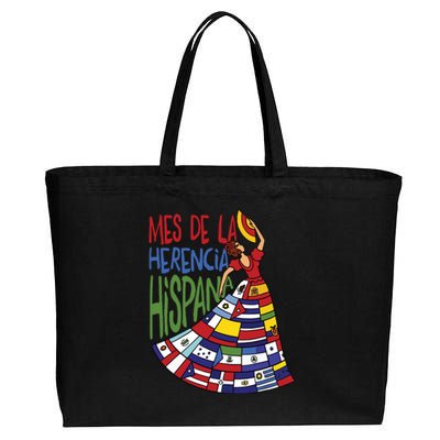 Mes De La Herencia Hispana Hispanic Heritage Month Cotton Canvas Jumbo Tote