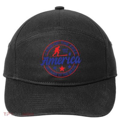 Memorial Day Land Of The Free America Because Of The Brave Since 1776 Gift 7-Panel Snapback Hat