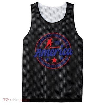 Memorial Day Land Of The Free America Because Of The Brave Since 1776 Gift Mesh Reversible Basketball Jersey Tank