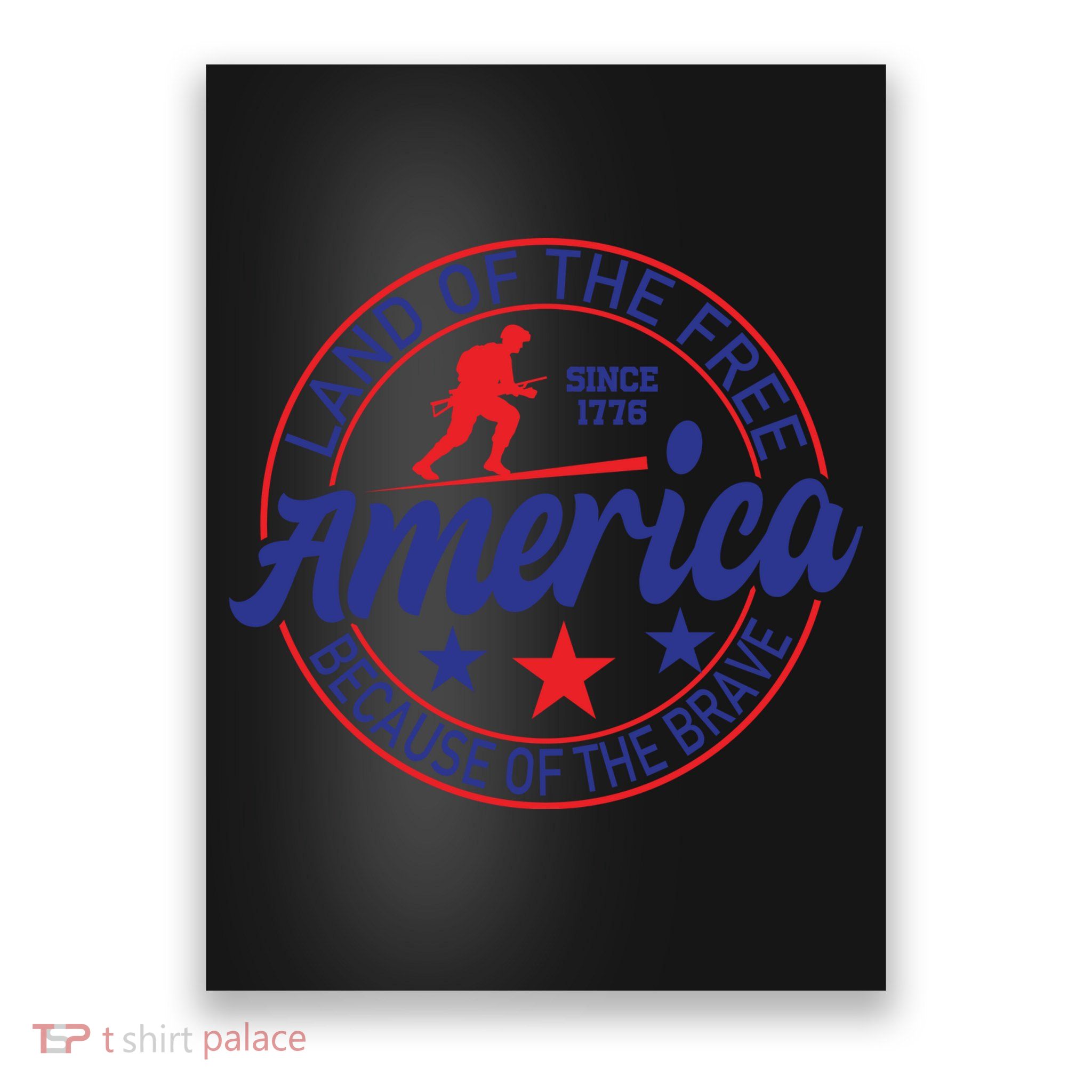 Memorial Day Land Of The Free America Because Of The Brave Since 1776 Gift Poster