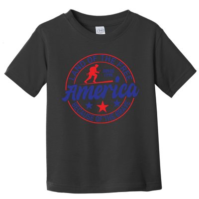 Memorial Day Land Of The Free America Because Of The Brave Since 1776 Gift Toddler T-Shirt