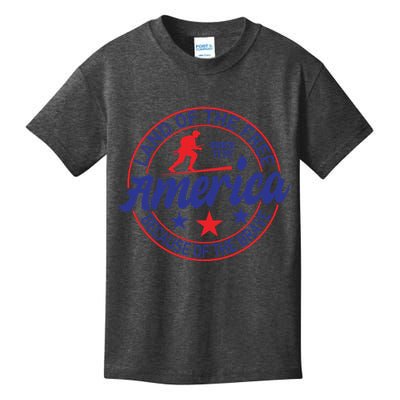 Memorial Day Land Of The Free America Because Of The Brave Since 1776 Gift Kids T-Shirt