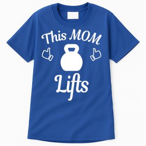 Mother's Day Lifting Workout Kettlebell This Mom Lifts Gift Tall T-Shirt