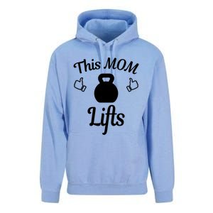 Mother's Day Lifting Workout Kettlebell This Mom Lifts Gift Unisex Surf Hoodie