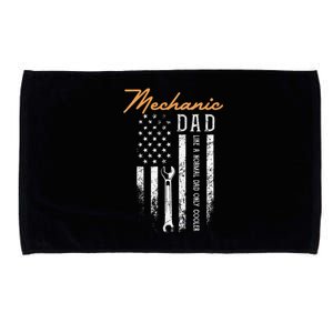 Mechanic Dad Like A Normal Dad Only Cooler USA Flag Microfiber Hand Towel