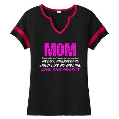 Mothers Day Love Your Favorite Unique Ladies Halftime Notch Neck Tee