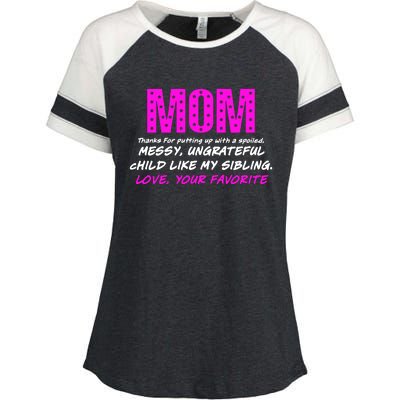 Mothers Day Love Your Favorite Unique Enza Ladies Jersey Colorblock Tee