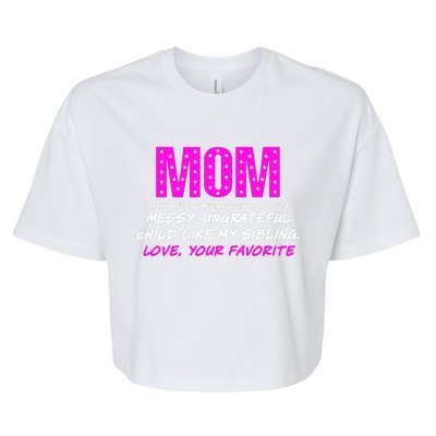 Mothers Day Love Your Favorite Unique Bella+Canvas Jersey Crop Tee