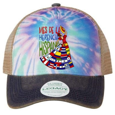 Mes De La Herencia Hispana Hispanic Heritage Month Legacy Tie Dye Trucker Hat