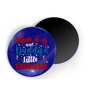 Mommy Daddy Little Firecracker 4th Of July Gift Magnet