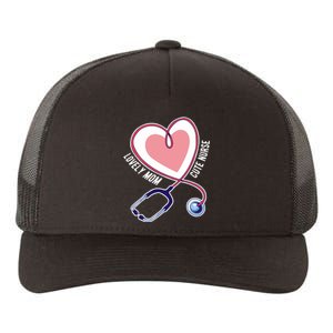 Lovely Mom Cute Nurse Heart Stethoscope Mother's Day  Gift Yupoong Adult 5-Panel Trucker Hat