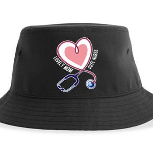 Lovely Mom Cute Nurse Heart Stethoscope Mother's Day  Gift Sustainable Bucket Hat