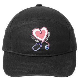 Lovely Mom Cute Nurse Heart Stethoscope Mother's Day  Gift 7-Panel Snapback Hat