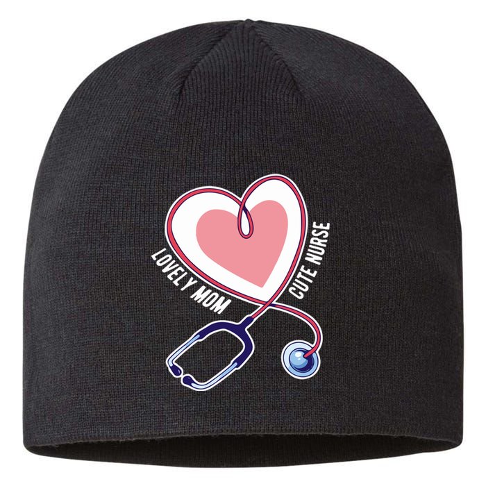 Lovely Mom Cute Nurse Heart Stethoscope Mother's Day  Gift Sustainable Beanie