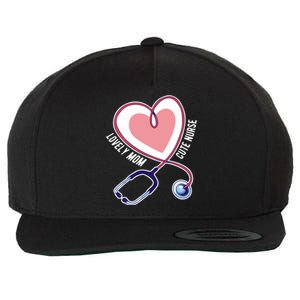 Lovely Mom Cute Nurse Heart Stethoscope Mother's Day  Gift Wool Snapback Cap