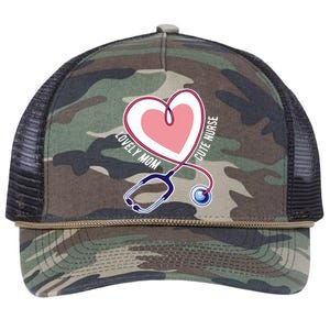 Lovely Mom Cute Nurse Heart Stethoscope Mother's Day  Gift Retro Rope Trucker Hat Cap