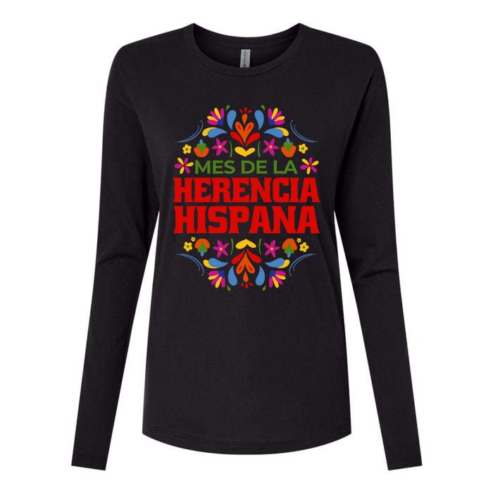 Mes De La Herencia Hispana Hispanic Heritage Month Womens Cotton Relaxed Long Sleeve T-Shirt