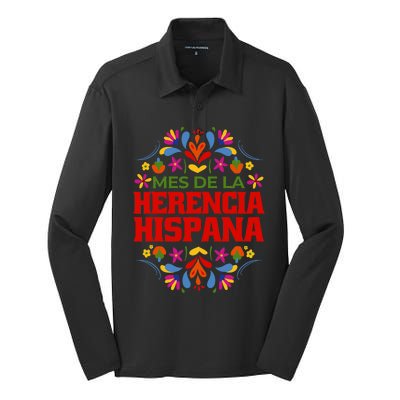 Mes De La Herencia Hispana Hispanic Heritage Month Silk Touch Performance Long Sleeve Polo