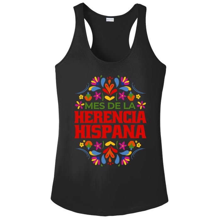 Mes De La Herencia Hispana Hispanic Heritage Month Ladies PosiCharge Competitor Racerback Tank