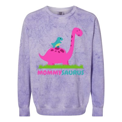 Mommysaurus Dinosaur Mommy Mama Saurus Mother's Day Colorblast Crewneck Sweatshirt