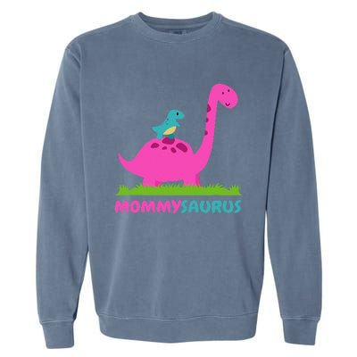 Mommysaurus Dinosaur Mommy Mama Saurus Mother's Day Garment-Dyed Sweatshirt