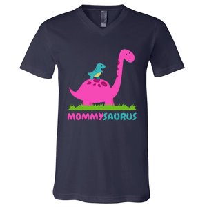 Mommysaurus Dinosaur Mommy Mama Saurus Mother's Day V-Neck T-Shirt