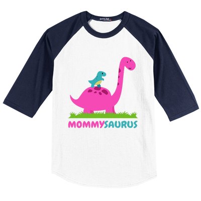 Mommysaurus Dinosaur Mommy Mama Saurus Mother's Day Baseball Sleeve Shirt