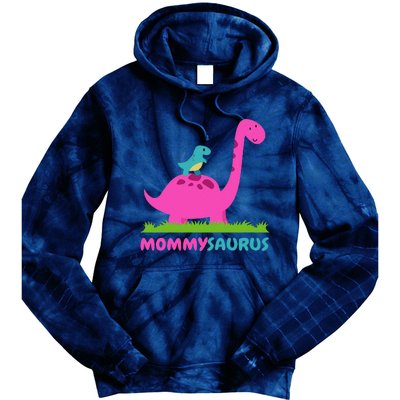 Mommysaurus Dinosaur Mommy Mama Saurus Mother's Day Tie Dye Hoodie