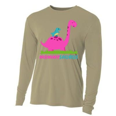 Mommysaurus Dinosaur Mommy Mama Saurus Mother's Day Cooling Performance Long Sleeve Crew