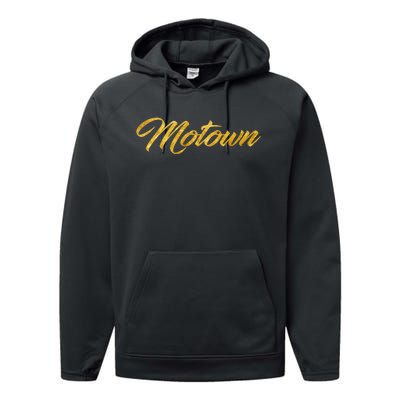 Motown  Detroit Michigan Motor City Music Performance Fleece Hoodie