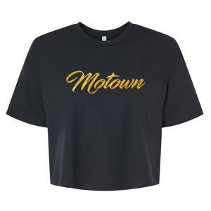 Motown  Detroit Michigan Motor City Music Bella+Canvas Jersey Crop Tee