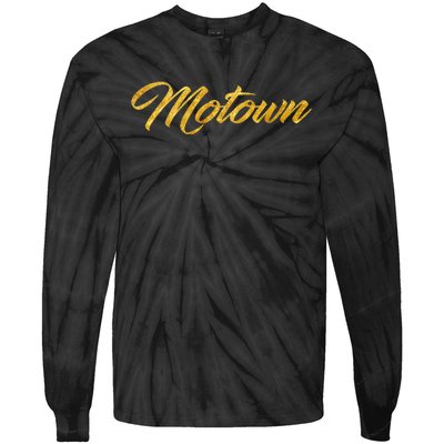 Motown  Detroit Michigan Motor City Music Tie-Dye Long Sleeve Shirt