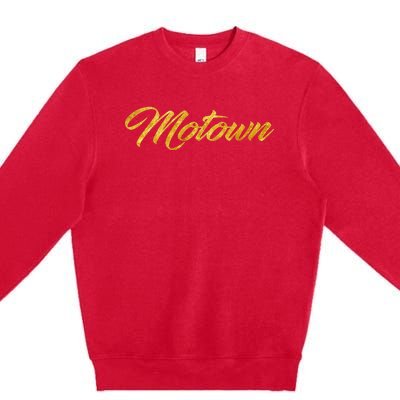 Motown  Detroit Michigan Motor City Music Premium Crewneck Sweatshirt