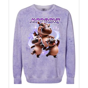 Moo Deng Colorblast Crewneck Sweatshirt