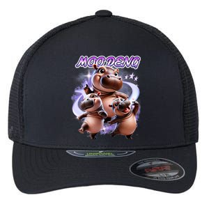 Moo Deng Flexfit Unipanel Trucker Cap