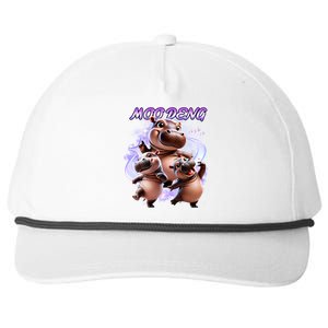 Moo Deng Snapback Five-Panel Rope Hat