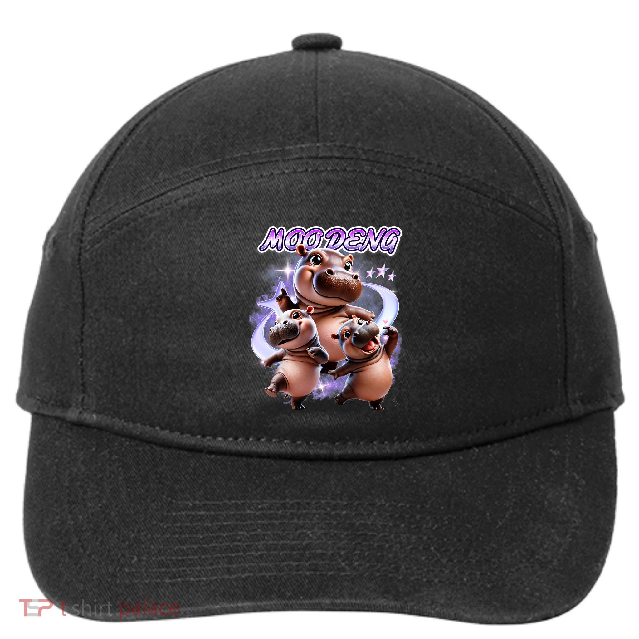 Moo Deng 7-Panel Snapback Hat