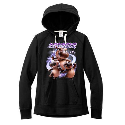 Moo Deng Women's Fleece Hoodie