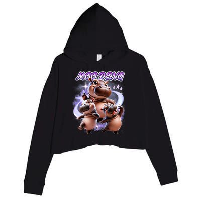 Moo Deng Crop Fleece Hoodie