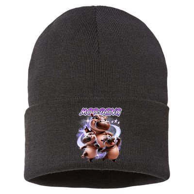 Moo Deng Sustainable Knit Beanie
